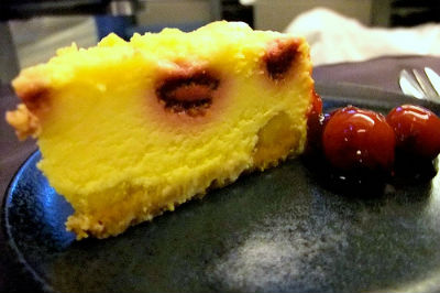 Apple and Raspberry Cheesecake