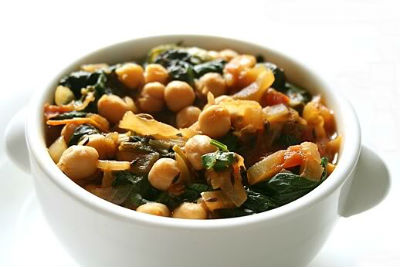 Chickpeas and Spinach Curry