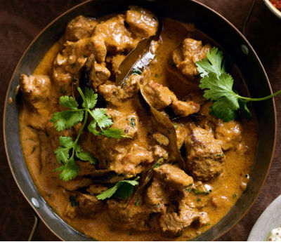 Lamb cooked with Black Pepper and Coconut Milk