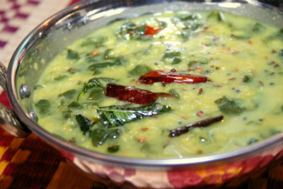 Masoor Dal with Spinach