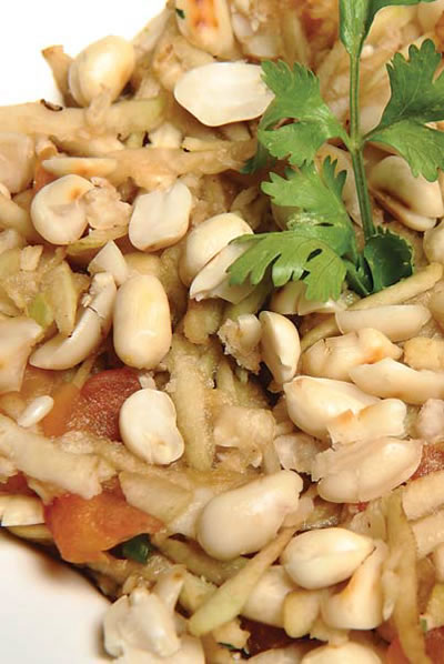 Raw Papaya and Peanut Salad