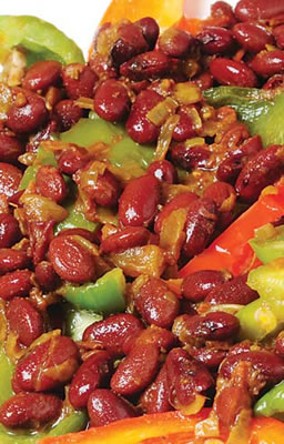 Stir-Fried Capsicum and Rajma 