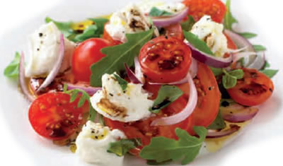 Tomato, Red Onion and Mozzarella Salad