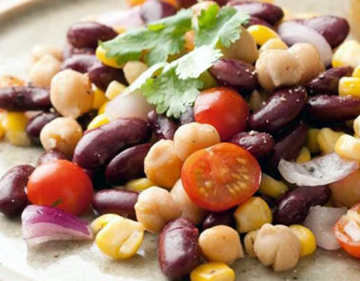 Mexican style Bean, Tomato and Corn Salad