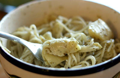 Creamy Chicken Pesto Pasta