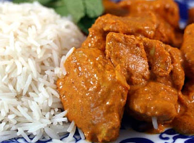 Curd Masala Chicken with Rice