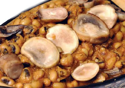 Black Eyed Beans with Mushrooms