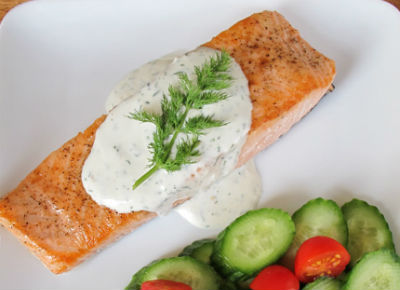 Salmon with Creamy Dill Sauce