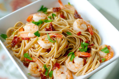 Pasta with Shrimp and Sun-Dried Tomatoes