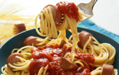 Tomato and Hotdog Pasta
