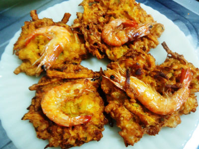 Papaya Shrimp Fritters