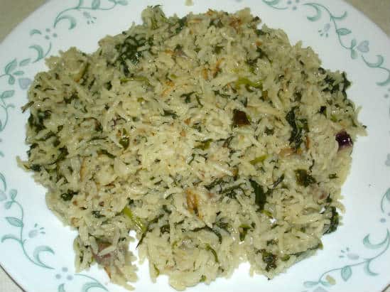 Keerai Sadam (Spinach Rice)