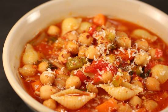 Chickpeas and Pasta Soup