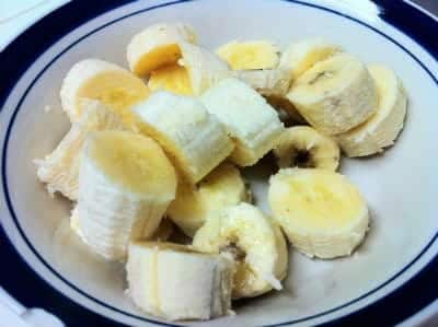 chopped bananas