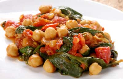Chickpeas, Capsicum and Spinach Curry