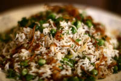 Asparagus and Green Peas Pulao