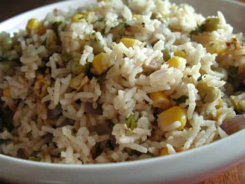 Corn and Peas Rice
