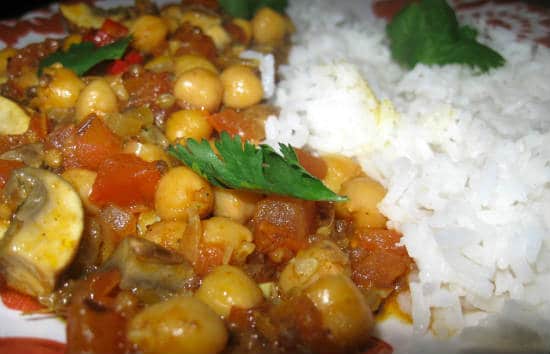 Mushroom Channa Masala