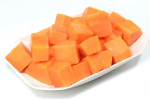 chopped papaya