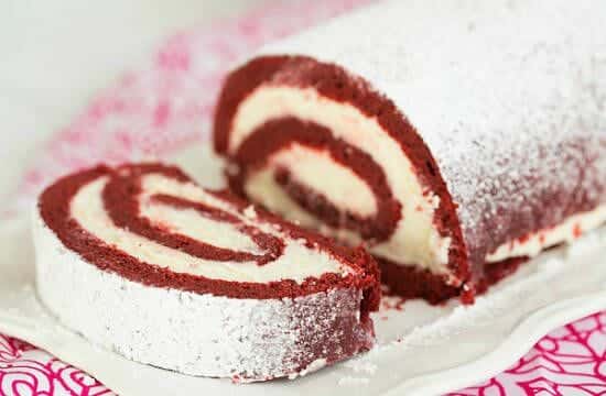 Red and White Chocolate Roll