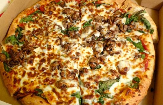 Spinach and Mushroom Pizza
