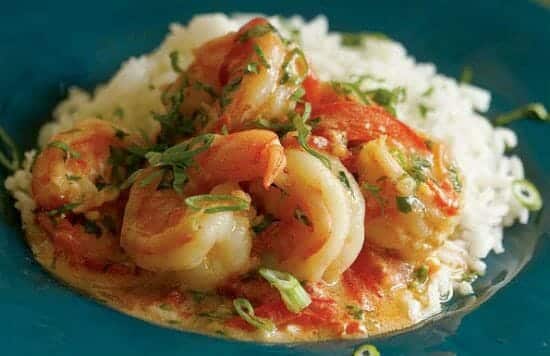 Shrimps with Tomato and Coconut Milk