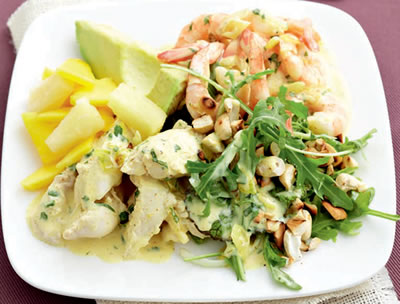 Chicken, Prawn and Avocado salad