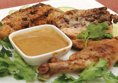 Grilled Chicken with Peanut Sauce