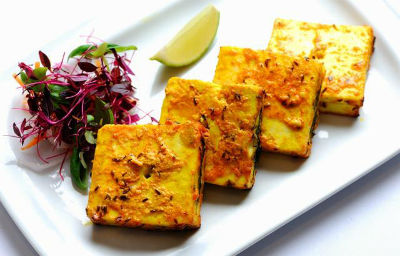 Paneer Taash Kabab - Grilled Paneer