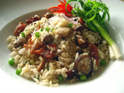 Bacon and Mushroom Fried Rice