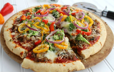 Broccoli and Capsicum Pizza