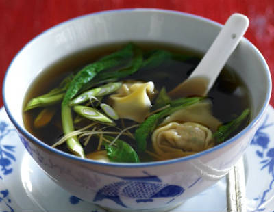 Chicken and Prawn Wonton Noodle Soup