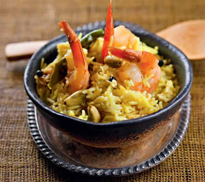 Coconut Shrimp Biryani