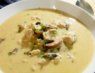 Creamy Chicken and Mushroom Soup