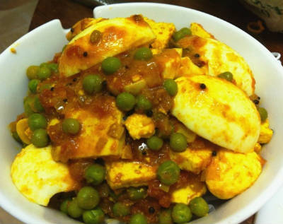 Paneer Egg Peas Kurma