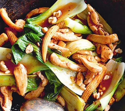 Lemongrass Chicken with Basil and Cashews