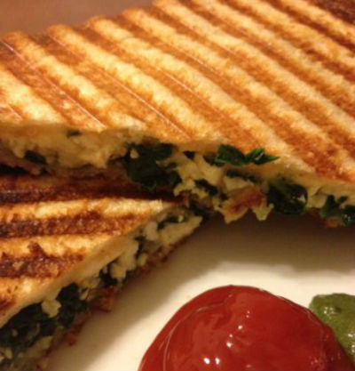 Spinach Paneer Sandwich