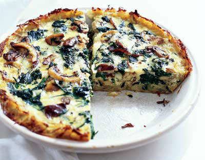 Spinach Mushroom Quiche