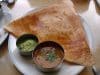 Masala Dosa with Sambar and Chutney