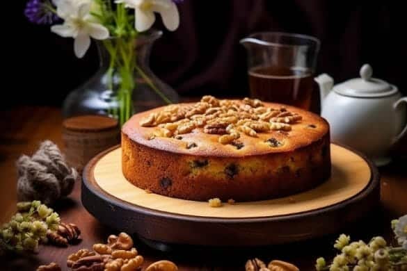 Eggless Date and Walnut Cake