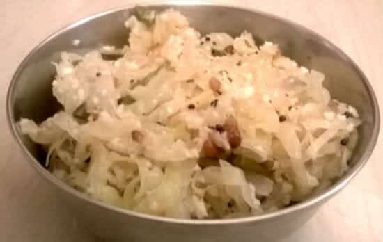 Cabbage Poriyal