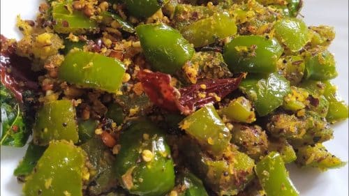 Capsicum Poriyal 5 Capsicum Poriyal