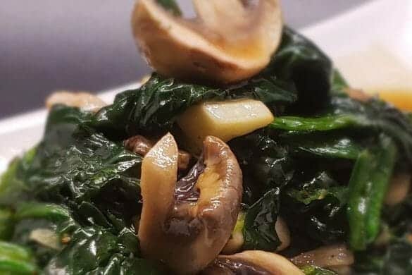 Spinach with Mushrooms