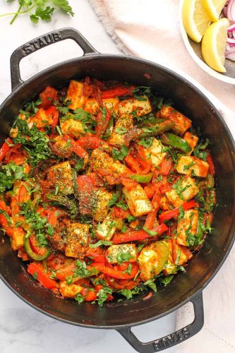 Stir Fried Paneer with Mushrooms and Peas 1 Stir Fried Paneer with Mushrooms and Peas