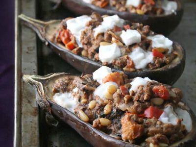 Stuffed Brinjals with Lamb