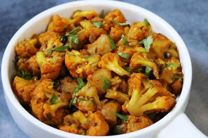 Spicy Potatoes and Cauliflower