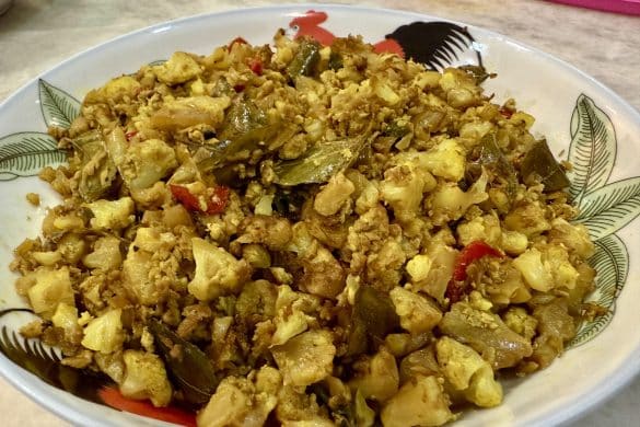 Cauliflower and Bottle Gourd Rice