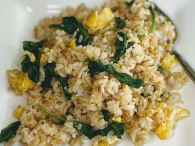 Spinach and Egg Rice