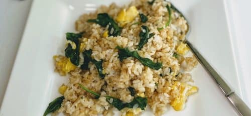 Spinach and Egg Rice 1 Spinach and Egg Rice