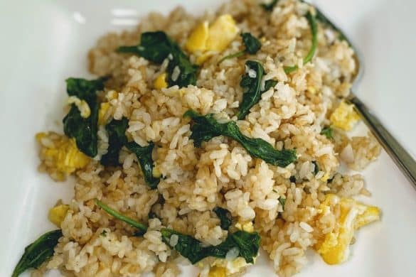 Spinach and Egg Rice